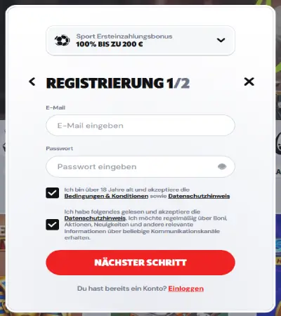 Supabet Registration